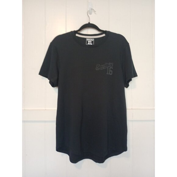 Squat Wolf Dry Knit Athletic T Shirt Logo Lifting Tee Mens XL Black Performance - Picture 1 of 13